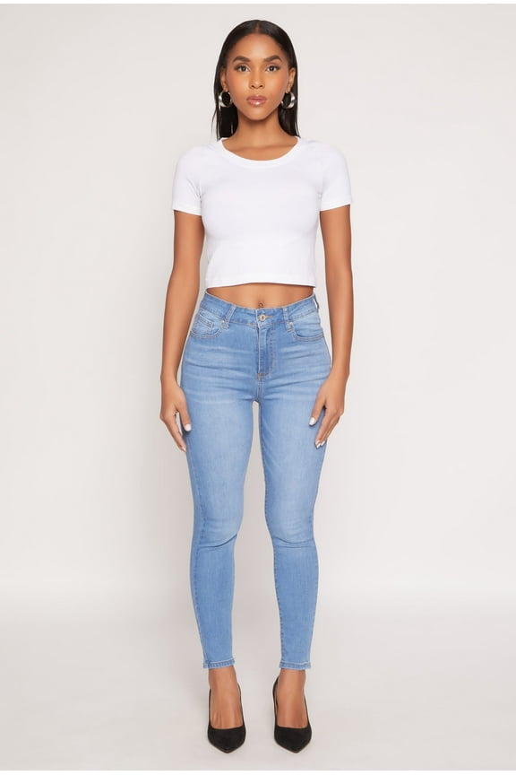 Womens WAX Stretch High Waisted Skinny Jeans