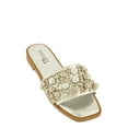 thumbnail image 1 of Women's Embellished Faux Pearl Studded Slide Sandals, 1 of 3