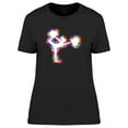 thumbnail image 1 of Rainbow Silhouette Cheerleader T-Shirt Women -Image by Shutterstock, Female Small, 1 of 2