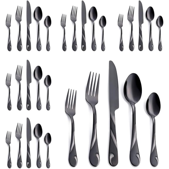 Rainbow Silverware Set for 12, 60-Piece Stainless Steel Flatware Set, Shiny Rainbow Metal Cutlery Set, Include Fork, Knife and Spoon Set, Dishwasher Safe