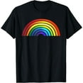 thumbnail image 1 of Rainbow Simple Style Basic Stripe Design T-Shirt, 1 of 4