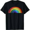 thumbnail image 1 of Rainbow Simple Style Basic Stripe Design T-Shirt, 1 of 2