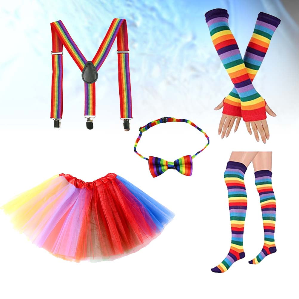 Rainbow Skirt Tiered Dress Hallowen Costume Halloween Outfits ...