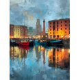 thumbnail image 1 of Rainbow Skyline Cityscape Canvas Print, Wall Art for Living Room Bedroom Office Dining Room Hallway Decor, 1 of 8