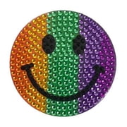 Rainbow Smiley Face Glitter Sticker Each