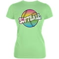 thumbnail image 1 of Rainbow Softball Neon Juniors Soft T Shirt Mint X-LG, 1 of 1