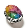 thumbnail image 1 of Rainbow Solar Quartz Gemstone 925 Sterling Silver Jewelry Ring Size 10, 1 of 2