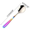 thumbnail image 1 of Rainbow Soup Spoon - 6.9" Stainless Steel Titanium Plating Shiny Mutilcolor Round Table Dinner Spoons, Sturdy, Dishwasher Safe - Hot Pink, 1 of 5