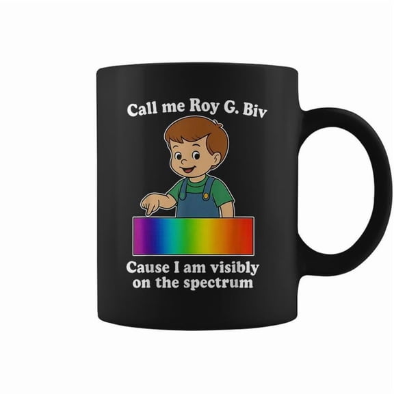 Rainbow Spectrum Colors Science Autism Rainbow Coffee Mugs