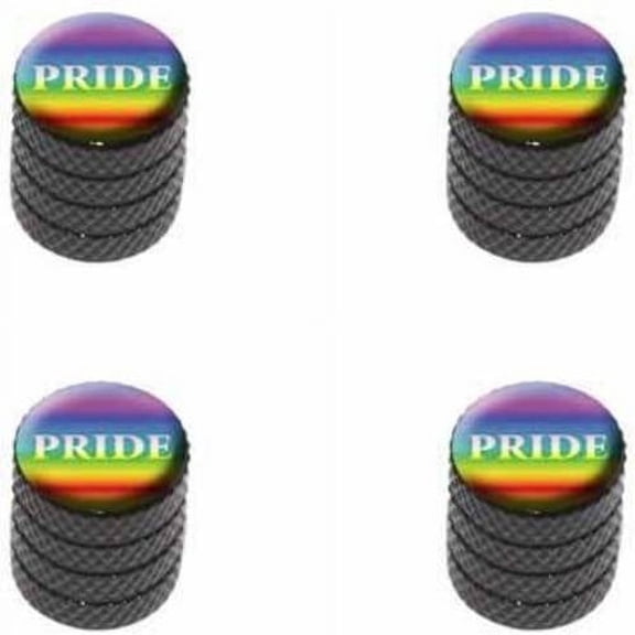 Rainbow Spectrum Pride Gay Lesbian Tire Rim Wheel Aluminum Valve Stem Caps, Multiple Colors