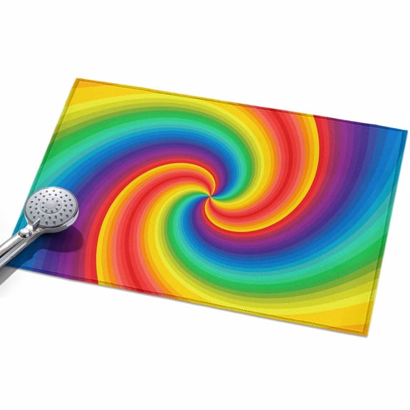 Rainbow Spiral 2x3ft Non Slip Area Rug Modern Abstract Multicolor Vortex Swirl Washable&nbsp;Soft Area Rugs for Living Room, Indoor&nbsp;Circle Carpet for Bedroom Dining Room Kitchen