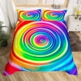 thumbnail image 1 of Rainbow Spiral Bedding Set Full Size,Tie Dye Comforter Cover Boho Hippie Duvet Cover Teens,Bohemian Exotic Colorful Quilt Cover(No Comforter), 1 of 4