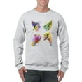 thumbnail image 1 of Rainbow Splash Ostriches Sweatshirt Men -Fab Funky Designs, Male 4X-Large, 1 of 4