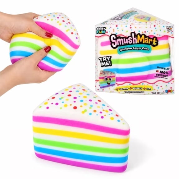 Rainbow Sprinkles Cake Squishies Slow Rising Scented Kawaii Toy Fidget Toys For Kids And Adults, Autism Birthday Gifts, Slow Rising Scented Kawaii Rainbow Sprinkles Cake Squishies