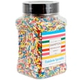 thumbnail image 1 of Rainbow Sprinkles Jimmies 11.28 oz, Rainbow Sprinkles For Cake Decorating, Cake Sprinkles, Sprinkles For Baking, Ice Cream & More, The Hampton Candy Company, 1 of 6
