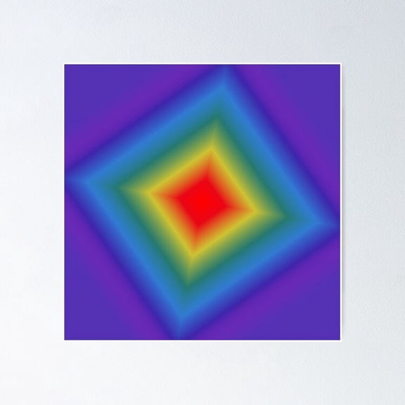 Rainbow Squares Poster- Unframed Poster | Wall Art | Perfect For Home Decor & Gifts, 16x24