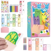 Rainbow Squeeze Art Kit, 35pcs Magic Rainbow Scratch Paper Art Set, for Birthdays, Holidays, Or as Party Favors,Scrap Painting Paper Art Set Notebook, DIY Gift Set Set B