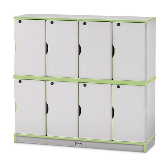 Stacking Lockable Lockers - Double Stack - Key Lime Green