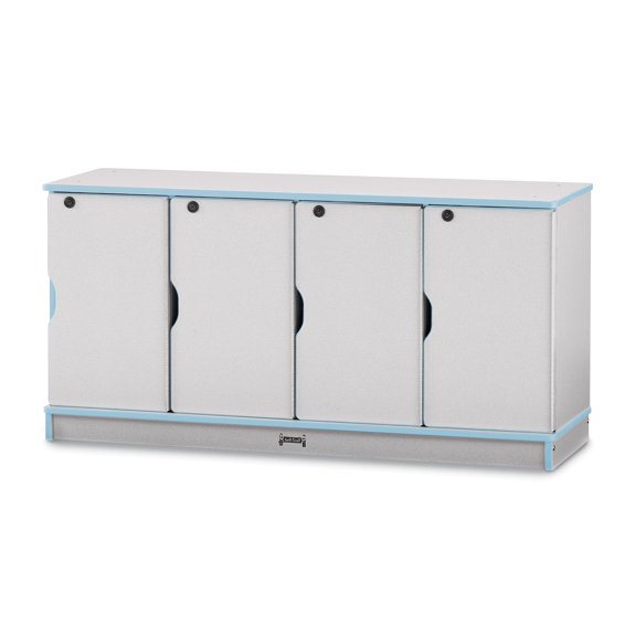 Stacking Lockable Lockers - Single Stack - Coastal Blue
