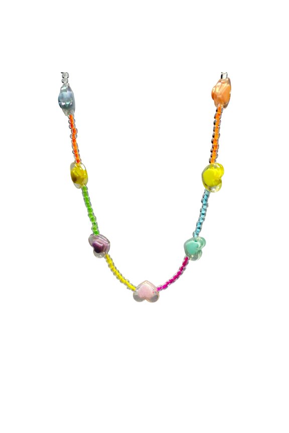 Rainbow Star Pendant Necklace Stylish Wrist Chain Lightweight Beaded Jewelry for Everyday Wear Special Occasion