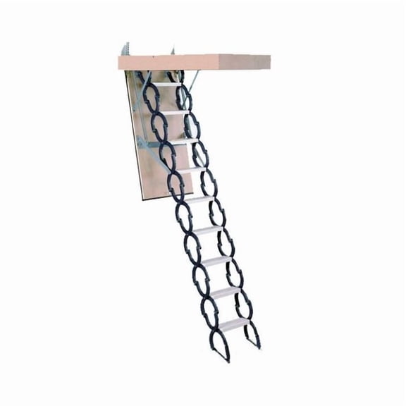 Rainbow Star S3060 30" x 60" Scissor Attic Stair - 7'4"H - 10' - 350 lb Capacity