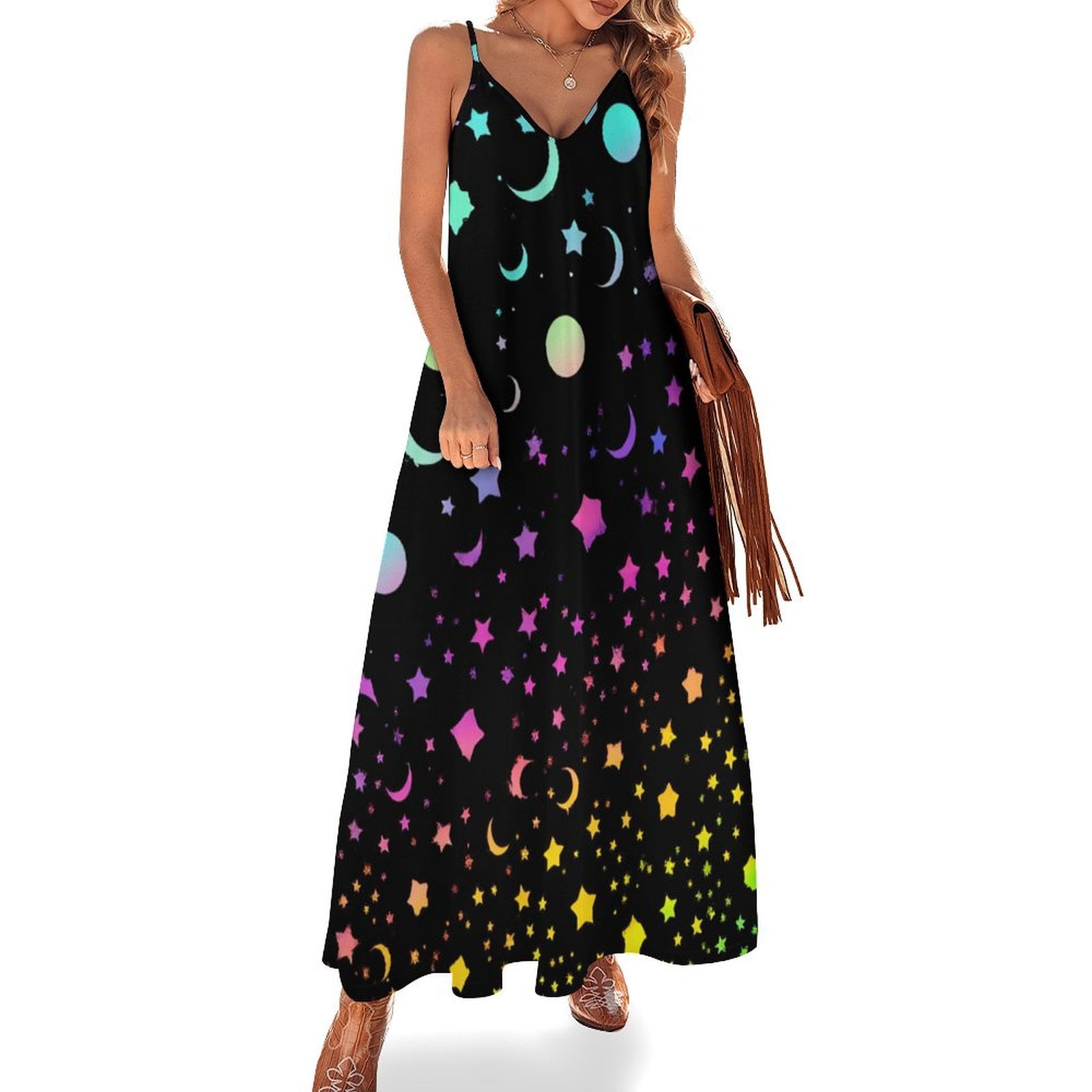 Summer Arrival Colorful Jungle Pattern Sleeveless Dress for Stylish Girls