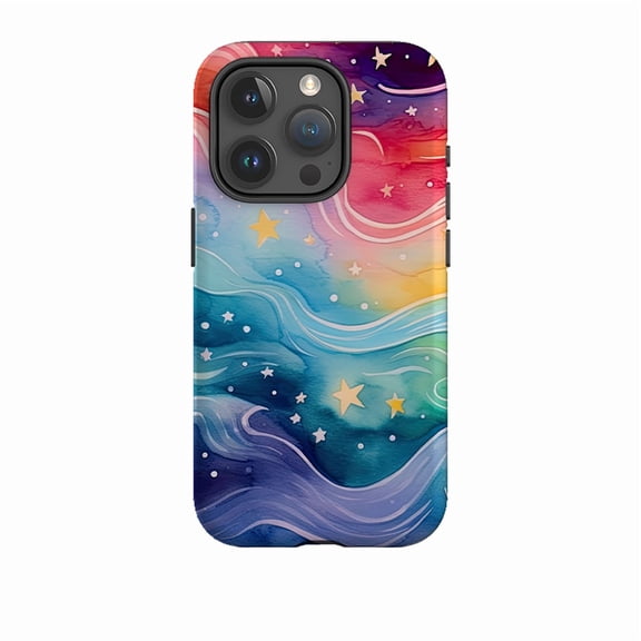 Rainbow Stars IV Cute Colorful Phone Case for iPhone 16 15 14 13 12 11 Pro Max
