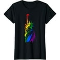 Rainbow Statue Of Liberty With Raised Fist LGBT Pride Ally TShirt