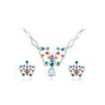 thumbnail image 1 of Rainbow Stone Carry Butterfly Crystal Element Earring Necklace Set, 1 of 6