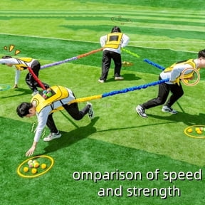 Rainbow Stretch Elastic Tug Rope, Multi-Player Team Game Strap, Backyard Outdoor Group Competition Activity Gear