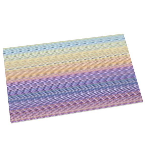 Rainbow Striations Door Mat 16x24 Inch Minimalist Retro Dark Purple Neon Bands Entryway Rug with Non-Slip Rubber, Front Door Mat Indoor Floor Mats for Living Room Bathroom Bedroom Home Office