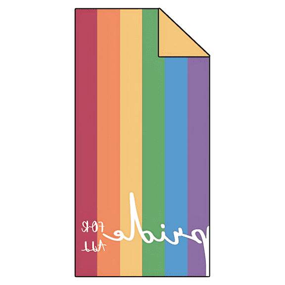 Rainbow Stripe Beach Towel, Oversized 63 x 31.5 in Microfiber Towel, Double Sided Printed Quick Dry Towel, Soft Beach Shawl for Swimming, Yoga