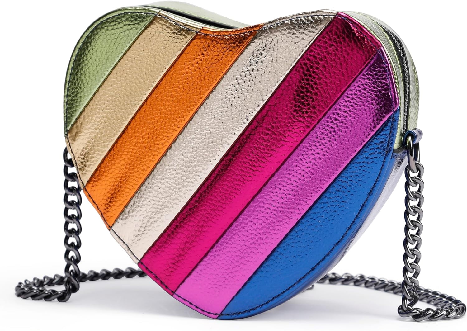 Metallic rainbow purse sale