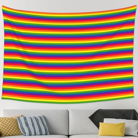 Rainbow Stripe Pattern Tapestry Home Decor Tapestry Living Room Bedroom Decoration Tapestry (90''L*60''W)