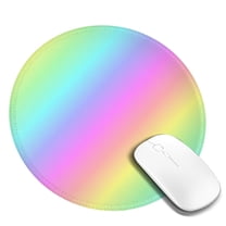 Rainbow Stripe Small Round MousePad for Wireless Computer Laptop, Office Desk Accessories 7.9 x 7.9 inch