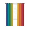 thumbnail image 1 of Rainbow Striped Blackout Curtains, Light Blocking Print Window Curtains, Colorful Gradients Modern Abstract Art Thermal Insulated Window Drapes for Living Room Kitchen Cafe 2 Panels, 55"W x 39"L, 1 of 9