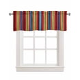 thumbnail image 1 of Rainbow Striped Kitchen Valances for Windows Farmhouse Linen Window Valance Curtain for Living Room Window Treatment Boho Ethnic Colorful Lines Minimalist Valance Rod Pocket Topper, 42 x 12 Inch, 1 of 6