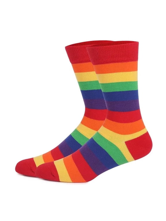 Rainbow Striped Pattern Socks from the Sock Panda Size: Adult Large