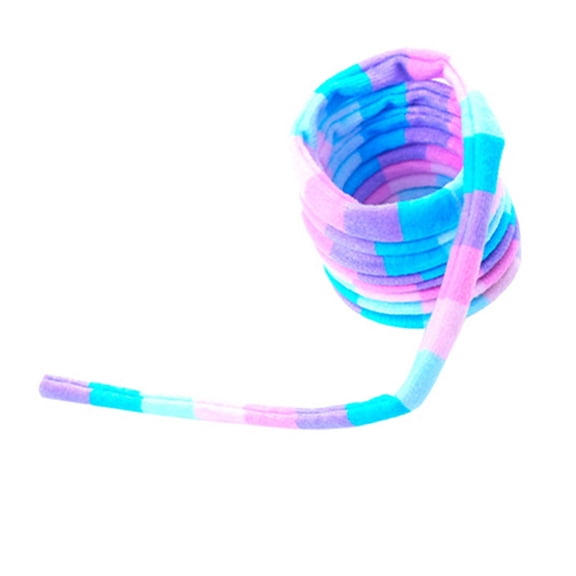 Rainbow Striped Telescopic Spring Cats Toy with Soft Plush Covering for Interactive Playtimes Engaging Cats Lover Gift