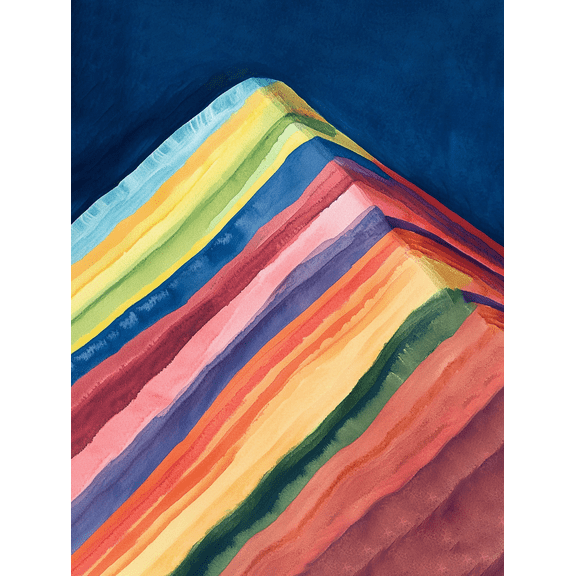 Rainbow Stripes Abstract Canvas Wall ArtSuitable for Living RoomBedroomOfficeBathroomand Kitchen Decoration.