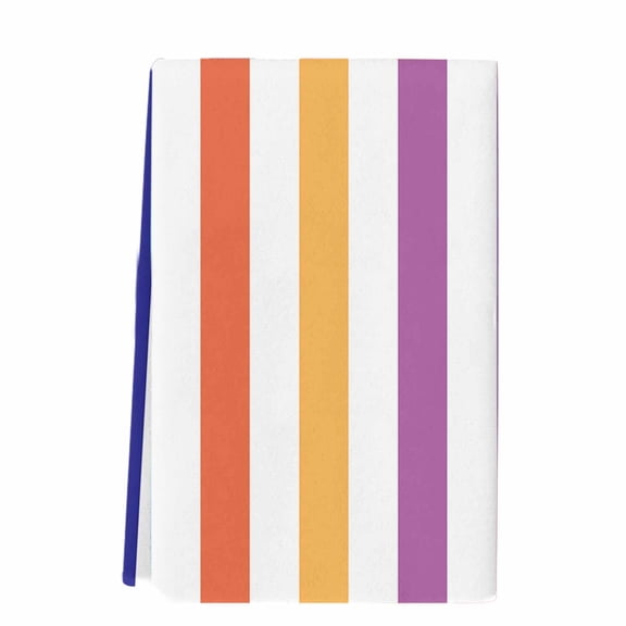 Rainbow Stripes, Microfiber Kitchen Towel, Gradual Modern Geometric Stripes Soft Absorbent Dish Towels, Quick Drying Washable Dishcloths for Kitchen Cleaning, Drying Dishes, 18x28 Inches