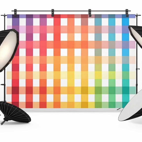 Rainbow Stripes Photography Backdrop 7x5FT, Gradient Striped Watercolor Photo Backdrops, Background for Photography Studio Photo Studio Background, Back Drop for Photoshoot