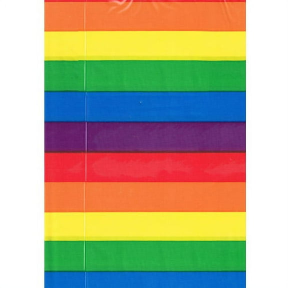 Rainbow Stripes Plastic Table Cover (1ct)