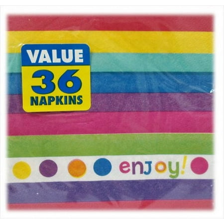 Rainbow Stripes Small Napkins (36ct)