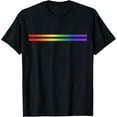 thumbnail image 1 of Rainbow Stripes Subtle Pride Stuff LGBT Gay Rights Equality T-Shirt, 1 of 4