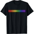 thumbnail image 1 of Rainbow Stripes Subtle Pride Stuff LGBT Gay Rights Equality T-Shirt, 1 of 4