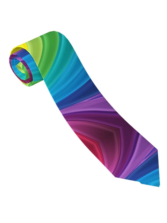 Rainbow Stripes Tie For Men Funny Neckties Fashion Gentleman Soft Comfortable Ties