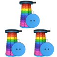 Rainbow Style Telescopic Stool Outdoor Telescopic Stool Rotating Soft