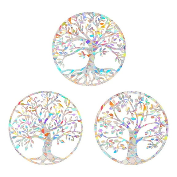 Rainbow-Suncatcher Window Stickers PVC Reflective Life Trees Prism-Glass Wall Sticker Home Kid Bedroom Decoration Self-Adhesives
