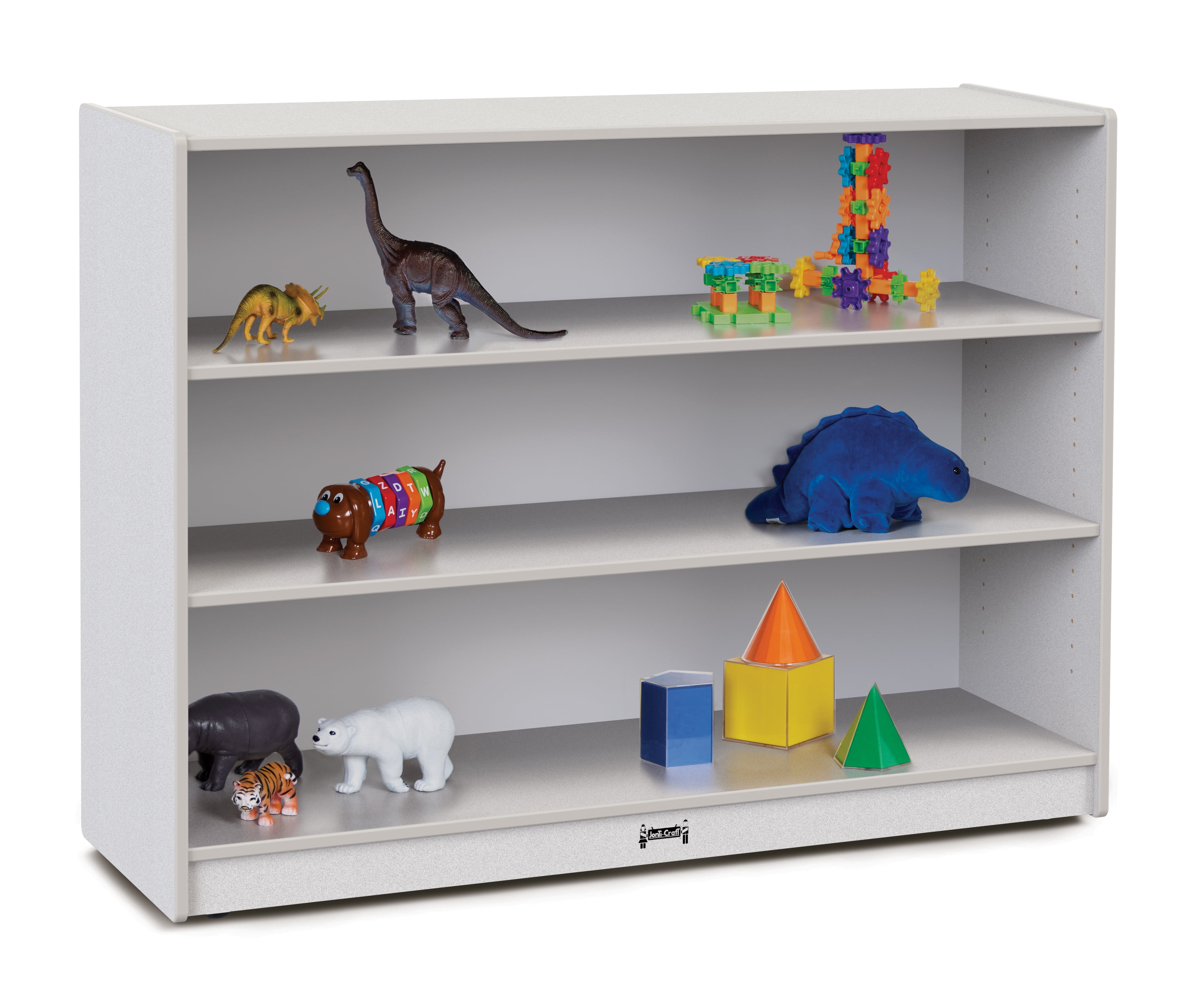 Super-Sized Adjustable Mobile Straight-Shelf  - Gray